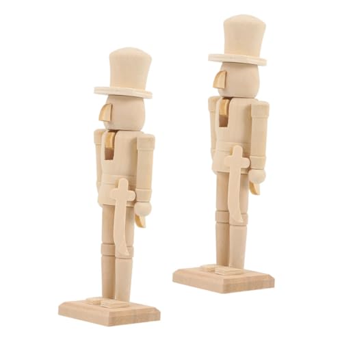 Mipcase 2 Stück Unbemalte Holz Soldaten Weihnachtsdekoration DIY Bastelfigur Stabile Standbasis für Xmas Figuren Tischdeko und Mipcase 2 Stück Unbemalte Holz Soldaten Weihnachtsdekoration DIY Bastelfigur Stabile Standbasis für Xmas Figuren Tischdeko und von Mipcase
