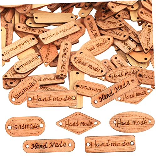 Mipcase 200stücke Holzknopfetiketten Handgefertigt Mit Löchern Für Nähen Und Scrapbooking DIY Holzknöpfe Als Stecker Oder Dekoration Für Kleidung Und Handwerk von Mipcase