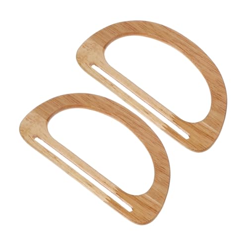 Mipcase 2Stücke Holzgriffe für Handtaschen Handgefertigte Langlebige Geldbörsengriffe für DIY Handtaschen Stilvolle Ersatzgriffe Hochwertigem Holz von Mipcase