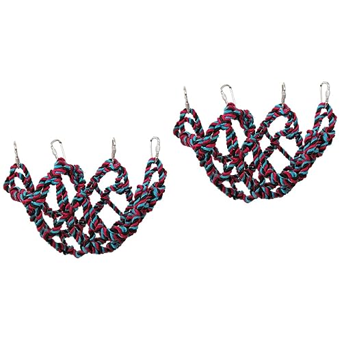 Mipcase 2 Stücke Spielzeug Papagei Vogel Papagei Spielzeug Ara Papagei Hängenetz Kletternetz Leiter Pet Play Gym Seile Material Schwarz Große Größe von Mipcase