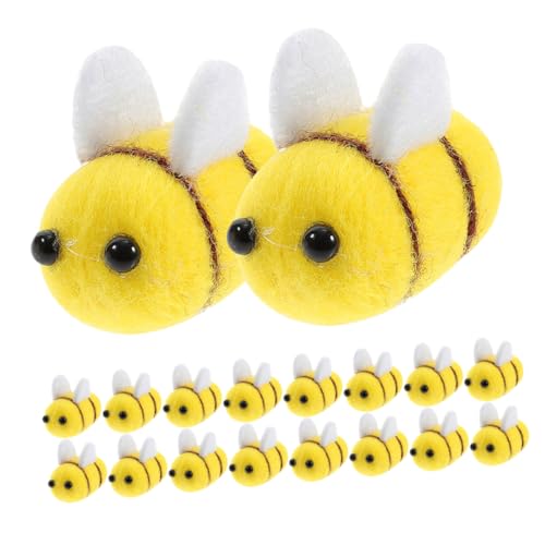 Mipcase Filzbienen Selbstgemacht Bastelset 35 Stück Kreative Wollfilz Zubehör für Kinder und Erwachsene Bienenform für Handwerk Dekoration und Basteln von Mipcase