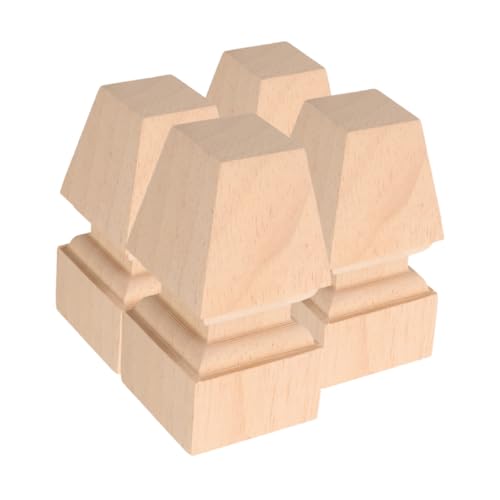 Mipcase 4 Stück Möbelbeine aus Massivholz Ersatz Couch Fuß Universal- modern Holzmöbelfüße Schreibtischbeine Holzmöbelbeine Kaffeetischbeine Sofa Beine Sofabeine aus Holz Stuhlbeine Khaki von Mipcase