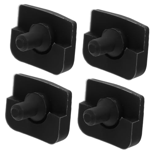 Mipcase 4 Stück Silikon-Backmatte Fritteusen-Silikonstoßstange Ersatzteile für Heißluftfritteusen Frittierkörbe mit Griff kleine quadratische Frittierkörbe Abs Black von Mipcase