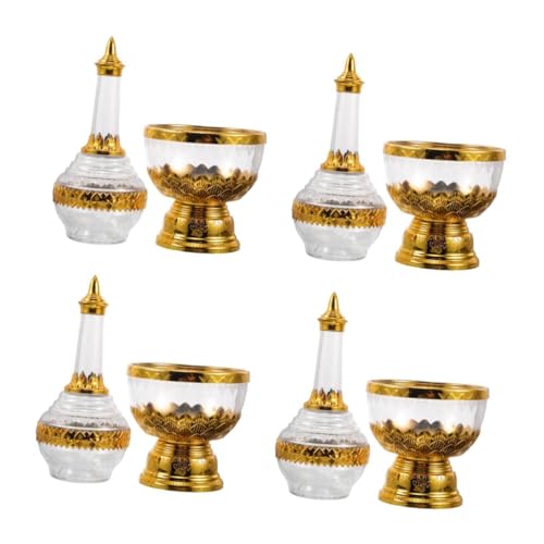 Mipcase 4 Stück Tropfende Flasche Weihwasserbecher christliche Reiseflasche buddhistische Opferschale christlicher Wasserbehälter Gastgeschenke zur Taufe Gebetsschalen Glas Transparent von Mipcase
