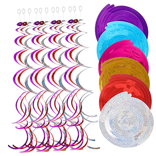 Mipcase 5 Sätze Hängende Spiral Dekorationen mit Glitzereffekt Bunte Party Deko für Geburtstag Hochzeit Weihnachten Halloween Decken und Wandhänger von Mipcase