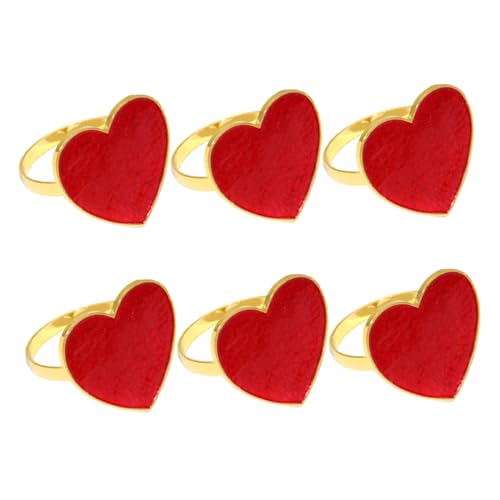 Mipcase 6 Stück Herz Serviettenringe aus Robustem Material Langlebig und Einfach zu Verwenden Romantische Tischdekoration für Hochzeit Valentinstag Geburtstagsfeiern und Festliche Anlässe Mipcase 6 Stück Herz Serviettenringe aus Robustem Material Langlebig und Einfach zu Verwenden Romantische Tischdekoration für Hochzeit Valentinstag Geburtstagsfeiern und Festliche Anlässe von Mipcase