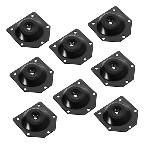 Mipcase 8 Stück Sofatischbeindichtung Teller Schieberegler Verstellbarer Möbelnivellierer Montage Abgewinkelt Beine Einstellbar Platte Pads Black Eisen von Mipcase