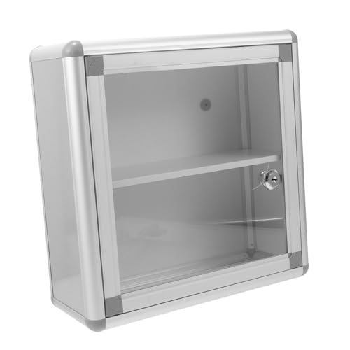 Mipcase Abschließbarer Wand Medikamentenschrank aus Langlebigem Aluminiumlegierung Mehrschichtiger Aufbewahrungskasten mit Großem Fassungsvermögen Tragbar und Vielseitig für Haushalt und von Mipcase