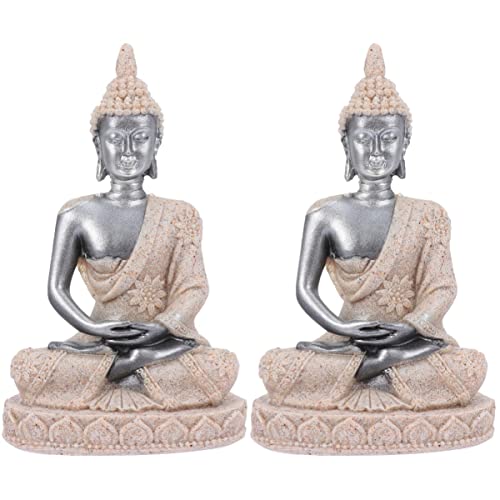 Mipcase 2St Aquascape-Buddha-Statue Heimdekorationen Wohnkultur Buddha-Figur Betta-Aquarium Ornament Aquariumzubehör Aquarium Landschaftsdekor schmücken Skulptur Container Sandstein von Mipcase