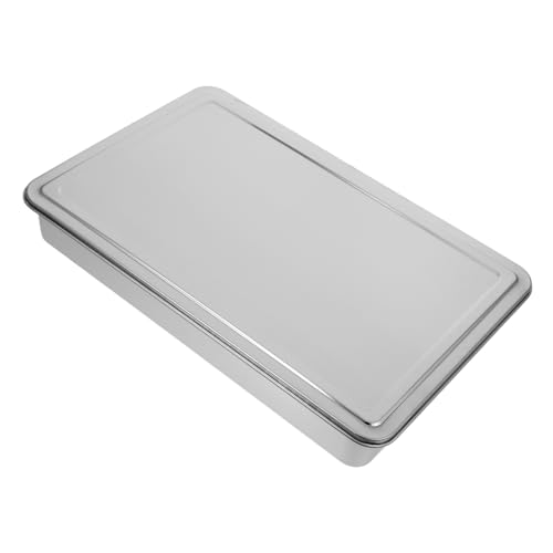 Mipcase Backform mit Deckel Rechteckiges Kuchenblech für Toasterofen Robustes Backblech mit Flachem Boden Sicherer Transport Gleichmäßige Hitzeverteilung für Brownies Kuchen Aufläufe von Mipcase