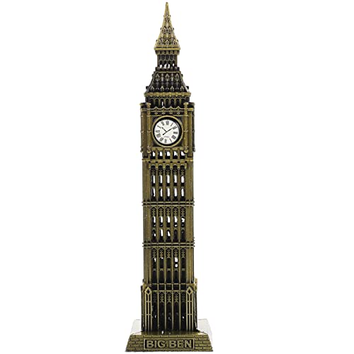 Mipcase Big-Ben-Statue: Metall-Gebäudemodell Figur Dekorative Big-Ben-Skulptur Wahrzeichen des Gebäudes Architekturmodell Für Tischdekoration von Mipcase