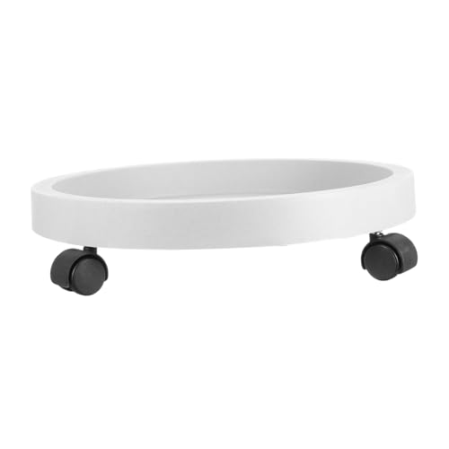 Mipcase Blumentopf Tablett rollender Pflanzgefäßboden Blumentopfer Tablett auf Rädern Beweglicher Blumentopfständer Wagen für Blumentöpfe Wagen für Blumenständer Garten Tablett pp Hellgrau von Mipcase