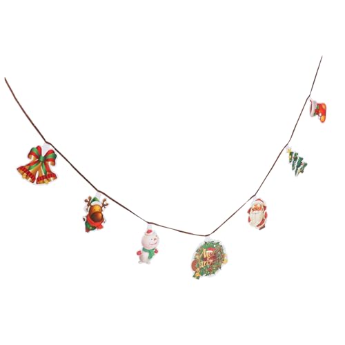 Mipcase Buntes Weihnachtsbanner Teilig Langlebige DIY Hängedeko mit Seil für Wand Tür Baum Festliche Weihnachtsdeko zur Stimmungsvollen Raumgestaltung und Party Atmosphäre von Mipcase