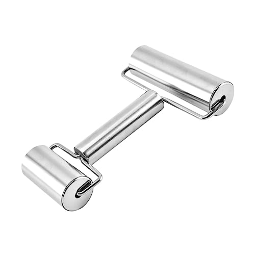 Mipcase Edelstahl Doppelkopf Teigroller Multifunktionale Antihaftbeschichtete Backhilfe Für Fondant Pizza Kekse Und Teig Für Backbegeisterte Und Kuchenliebhaber von Mipcase