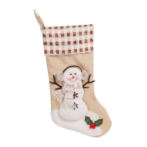 Mipcase Großer Weihnachtsstrumpf aus Stoff mit Manschette Geräumige Geschenkaufbewahrung Weihnachtliche Dekoration und Vielseitiger Baumschmuck für Festliche Mipcase Großer Weihnachtsstrumpf aus Stoff mit Manschette Geräumige Geschenkaufbewahrung Weihnachtliche Dekoration und Vielseitiger Baumschmuck für Festliche von Mipcase
