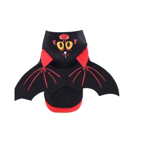 Mipcase Hunde-Halloween-Stoff Halloween-Fledermaus-Kostüme Für Katzen Welpen-Outfits Kleidung Schwarze Outfits Kätzchen Fledermausflügel-Kostüme Haustier-Fledermausflügel-Kostüme von Mipcase