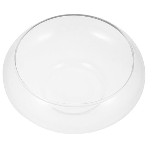 Mipcase Hydroponischer Behälter Schüssel Wasser im Freien Pflanzentöpfe mit Drainage drinnen Rundes Aquarium aus Glas Mikro-Landschafts-Aquarium Fischglashalter Transparent von Mipcase