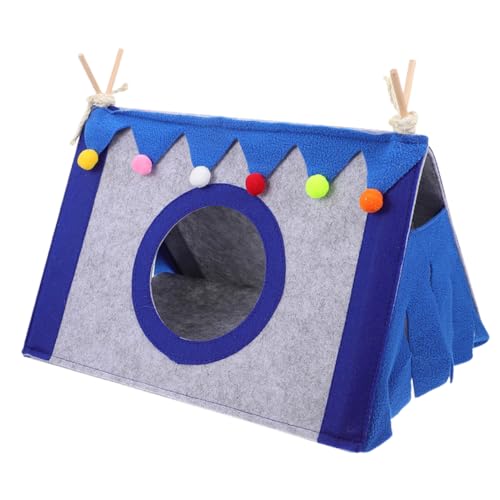 Mipcase Kleintier Zelt aus Filz und Holz Atmungsaktives Hasen und Hamster Nest Einfach Aufzubauen Platzsparend für Kaninchen Hamster und Kleine Haustiere Weihnachtsdesign Blau mit Ball Mipcase Kleintier Zelt aus Filz und Holz Atmungsaktives Hasen und Hamster Nest Einfach Aufzubauen Platzsparend für Kaninchen Hamster und Kleine Haustiere Weihnachtsdesign Blau mit Ball von Mipcase