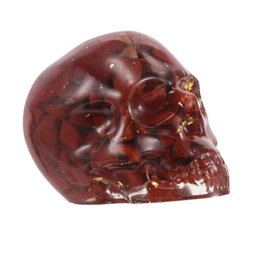 Mipcase Kristallschädel-dezoration Aus Harz Realistische Skelett-Kopf-skulptur Halloween-dekorationsfigur Für Partys Und Tischdekoration von Mipcase