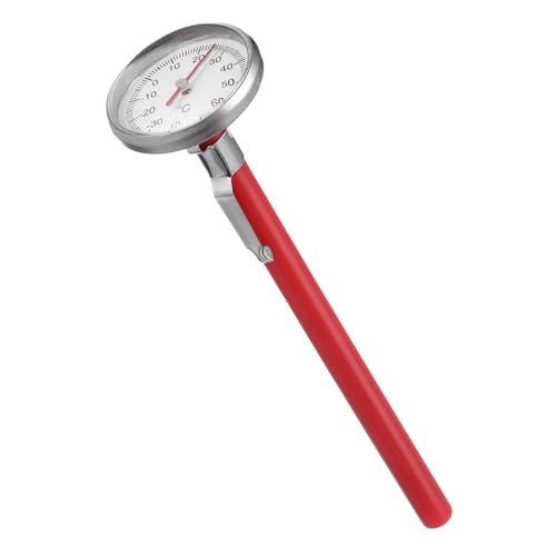 Mipcase Mechanisches Auto Innenraum Thermometer für Klimaanlagen Batteriefrei Einfache Installation Präzise Temperaturanzeige Rote Ziffernblatt Dekoration für Fahrzeug und Zuhause von Mipcase