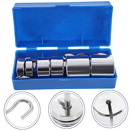 Mipcase Metall Slot Gewichte mit Haken Präzise Gefräst für Physikexperimente Robustes Stahlmaterial zum Wägen und Balancieren Labor und Schule Aufhängung und Stabile Passform von Mipcase