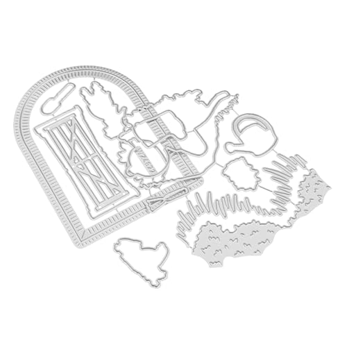 Mipcase Metall Stanzschablone für Scrapbooking Präzise Schneidvorlage Langlebigem Metall DIY Basteltool für Karten Alben Prägung und Hintergrundgestaltung von Mipcase