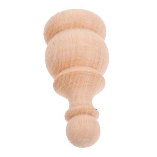 Mipcase Säulenmöbel Endstück Einer Holzlampe runde Ersatzknäufe Abschlussornamente aus Holz unfertige Bastelstäbchen unvollendete Endstücke aus Holz unfertiger Holzstab Khaki von Mipcase