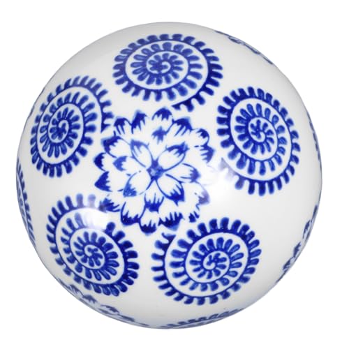 Mipcase Schwimmende Keramikkugel Dekokugel Aus Keramik Blaue Und Weiße Porzellankugel Schüsselfüller Aus Keramik n Kleine Keramikkugeln Porzellankugel Ornamente Keramikschale Schreibtisch von Mipcase