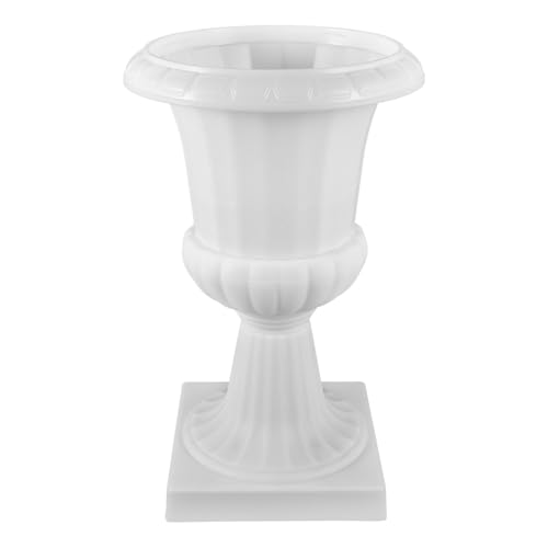 Mipcase Simulierter blühende dekorative Blumentopf Hochzeitsblumenhalter Römischer Blumentopf aus Kunststoff zarter Pflanzer Indoor-Töpfe Urnentopf Bonsai Pot Plastik Weiß von Mipcase