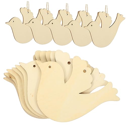 Mipcase Unvollendete Holzanhänger Weihnachtsdeko aus Holzscheiben mit Glatter Oberfläche für DIY Christbaumschmuck Weihnachtsbaum Dekoration Innen und Party Zubehör von Mipcase