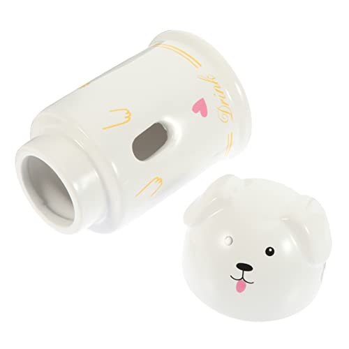 Mipcase Wasserflasche Für Hamster Kaninchen-wasserflaschenhalter Trinkflaschenhalter Für Hamster Trinkwasserspender Für Hamsterverstecke Keramik Trinkwasserregal Kleine Tiere Weiß von Mipcase