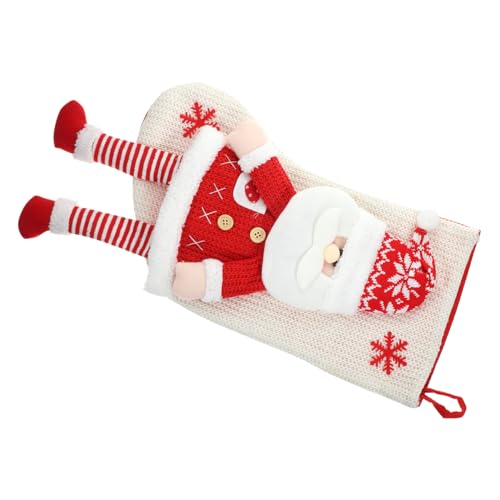 Mipcase Weihnachtliche Geschenktüte Strickoptik mit Handgefertigtem Design Große Weihnachtsdeko Socken in Klassischem Rot zum Befüllen mit Süßigkeiten Festliche Hängedekoration für Mipcase Weihnachtliche Geschenktüte Strickoptik mit Handgefertigtem Design Große Weihnachtsdeko Socken in Klassischem Rot zum Befüllen mit Süßigkeiten Festliche Hängedekoration für von Mipcase