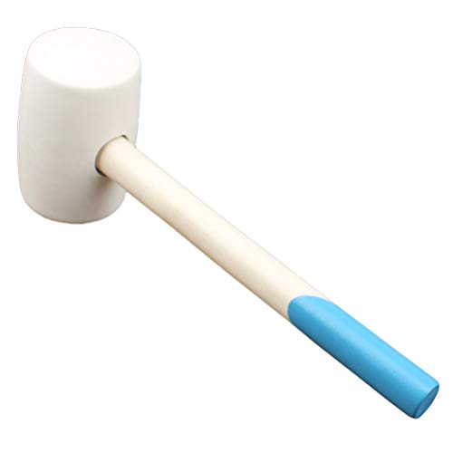 Mipcase Weißer Gummihammer Gummihammer mit Holzgriff Leichter Gummihammer Und Nicht Abfärbender Gummihammer Hammer mit Holzgriff - 12 Oz von Mipcase
