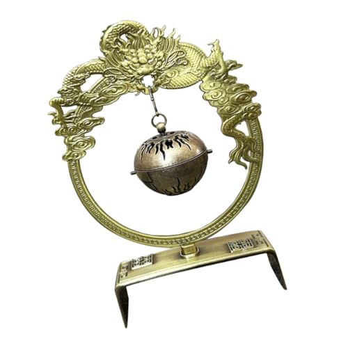 Mipcase Xianglong Weihrauchbrenner Dragon Tauchhalter Chinesisches Räuchergefäß Vertikaler Räucherstäbchenhalter Holz Räuchergefäß Drachen-weihrauchbrenner Insense Halter Legierung Golden von Mipcase