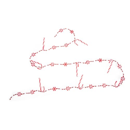 Mipcase Xmas Beaded String Candy Cane Garland Rote Weiße Plastikperlen Weihnachtsbaum Dekoration Festliche Hängende Ornamente Für Zuhause Party von Mipcase