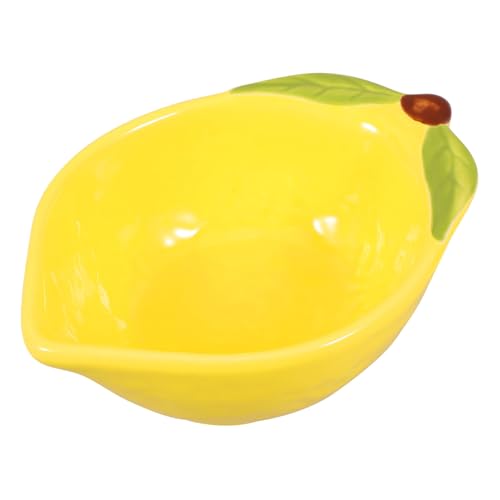 Mipcase Zitronengeschirr Zitronenteller zitrone wanddekoration Teller in Zitronenform Zitronen-Serviertablett Zitrone Geschirr Zitronen-Servierplatte Keramik Yellow von Mipcase