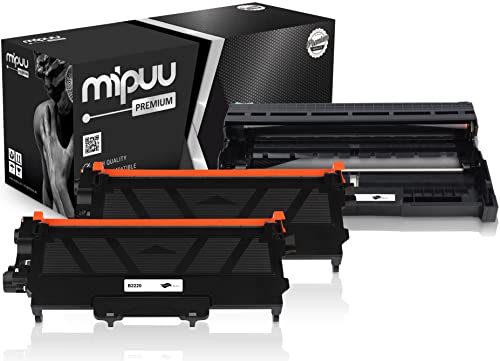 Mipuu 2X Toner & 1x Trommel kompatibel zu Brother TN-2220 DR-2200 für DCP-7065dn Fax 2840 HL-2240d HL-2250dn HL-2270dw MFC-7360n MFC-7460dn MFC-7860dw von Mipuu