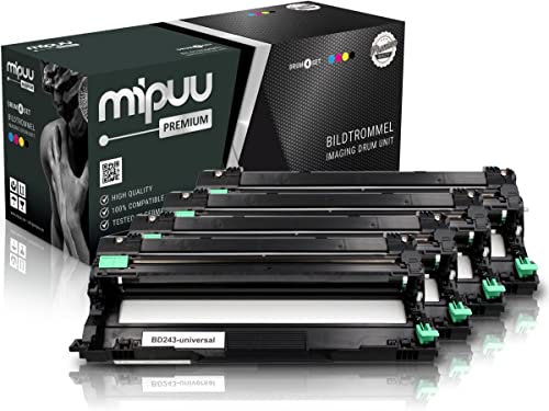 Mipuu 4 Bildeinheiten kompatibel für Brother DR-243CL passend für Brother DCP-L3517CDW HL-L3210CW HL-L3270 MFC-L3710CW MFC-L3730 MFC-L3730CW CMYK Set von Mipuu