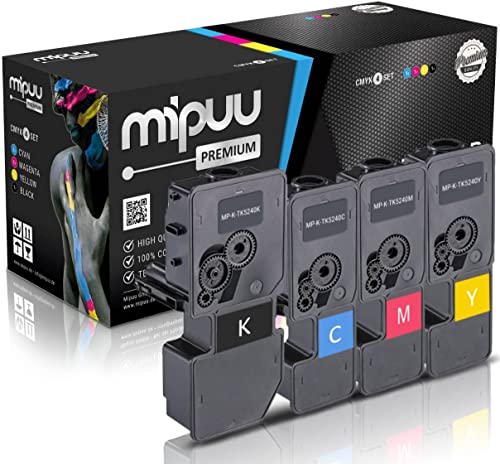 Mipuu 4 Toner kompatibel für TK-5240 Set Cyan Magenta Yellow Black passend für Kyocera Ecosys M5526 M5526CDN M5526CDW P5026 P5026CDN P5026CDW P5526 P5526CDW von Mipuu