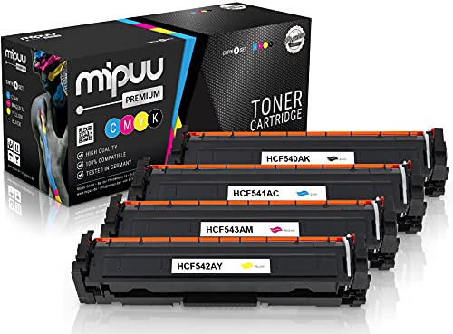 Mipuu 4 Toner kompatibel zu HP CF540A CF541A CF542A CF543A Schwarz Cyan Magenta Gelb für Color Laserjet Pro M281fdw MPF M281fdn M280nw M281fw M254dw M254dnw M254nw Multipack Mipuu 4 Toner kompatibel zu HP CF540A CF541A CF542A CF543A Schwarz Cyan Magenta Gelb für Color Laserjet Pro M281fdw MPF M281fdn M280nw M281fw M254dw M254dnw M254nw Multipack von Mipuu