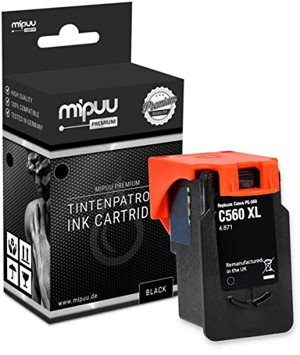 Mipuu Tinte Kompatibel mit Canon PG-560XL PG-560 XL 3712C001 Black passend für Canon Pixma TS5350 TS3350A TS5351 TS5352 TS5353 TS5355A TS7450 TS7451 von Mipuu