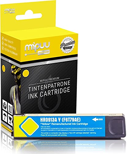 Mipuu Tinte kompatibel mit HP 913 913A / F6T79AE Tinte Yellow für Pagewide 352 377 377DW Pagewide Pro 452 452DTW 452DW 477 477DN 477DW 477DWT 552 577 von Mipuu