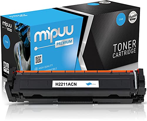 Mipuu Toner kompatibel mit HP W2211A 207A Cyan (mit Chip) für Color Laserjet Pro M255 M255DW M255NW MFP M255 M255DW M282 M282NW M283 M283FDN M283FDW von Mipuu
