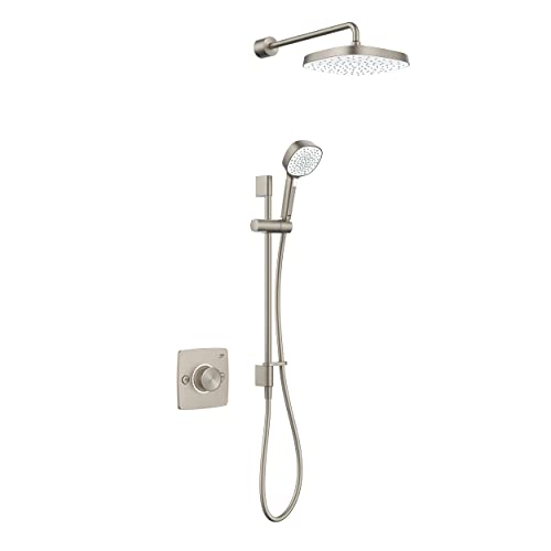 Mira Showers 1.1967.004 Mira Evoco Dual Outlet Thermostat-Mischbatterie, gebürstetes Nickel von Mira