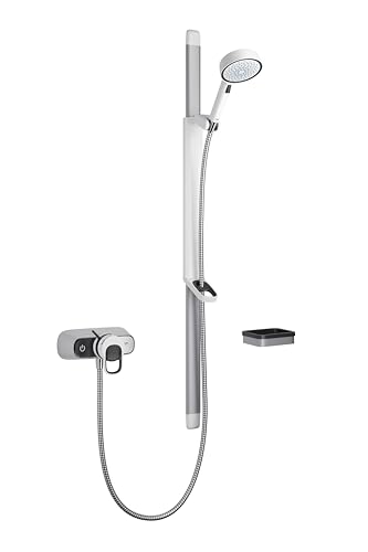 Mira Showers Select Flex 31999W Thermostatmischer, freiliegend, Weiß und Chrom von Mira