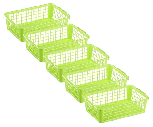 MiraHome Aufbewahrungskorb 25x16x7cm 1,8L 5er Set – Allzweckkorb aus robustem Plastik (BPA-frei) – Aufbewahrungsbox für Küche & Bad – Perfekter Korb für Aufbewahrung – Grün von MiraHome