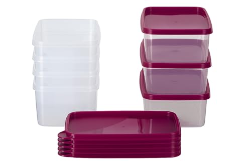 MiraHome Gefrierdosen 8x1L rechteckig pink – Vorratsdosen mit Deckel luftdicht – Transparente Frischhaltedosen – Aufbewahrungsbox Küche für Mealprep & Organisation – Austrian Quality MiraHome Gefrierdosen 8x1L rechteckig pink – Vorratsdosen mit Deckel luftdicht – Transparente Frischhaltedosen – Aufbewahrungsbox Küche für Mealprep & Organisation – Austrian Quality von MiraHome