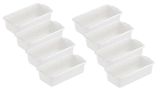 MiraHome Kunststoffwanne 8er Set 0,7L Granit – Universal einsetzbare Wanne aus BPA-freiem Kunststoff – Stapelbare Plastikwanne zur Aufbewahrung – Praktische Haushaltswanne – 20x10x5,5 cm von MiraHome