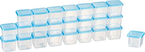 MiraHome Gefrierdosen Set 24x0,03L Durchsichtig Transparent Blau – Perfekt in der Küche zur Aufbewahrung & Organisation für Lebensmittel – Vorratsdosen mit Deckel Luftdicht – Austrian Quality von MiraHome