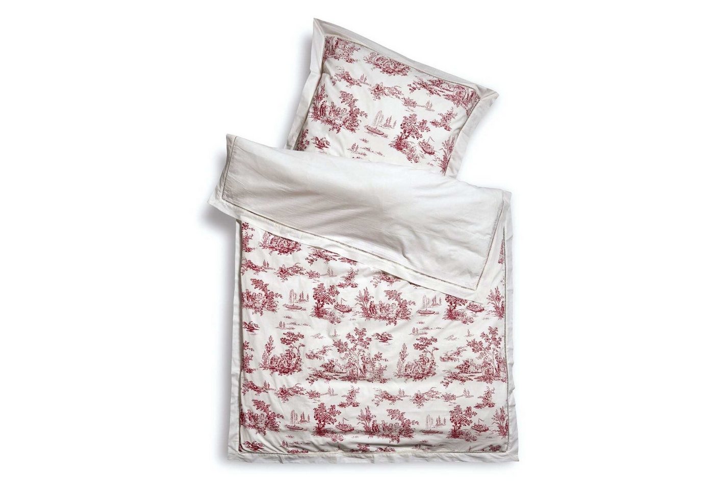 Mirabeau Bettwäsche Bettwäsche Toile rouge weiß/rot, 100% Baumwolle von Mirabeau